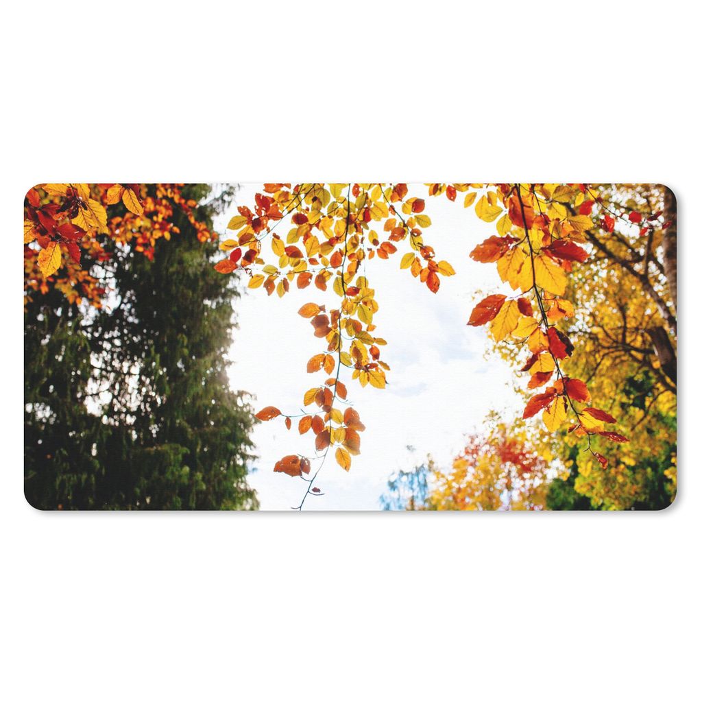 MuchoWow Mauspad Mousepad Herbst - Laub - Natur 60x30 cm - Mousepads - Maus Mat - Pad - Mausunterlage - Nachhaltig