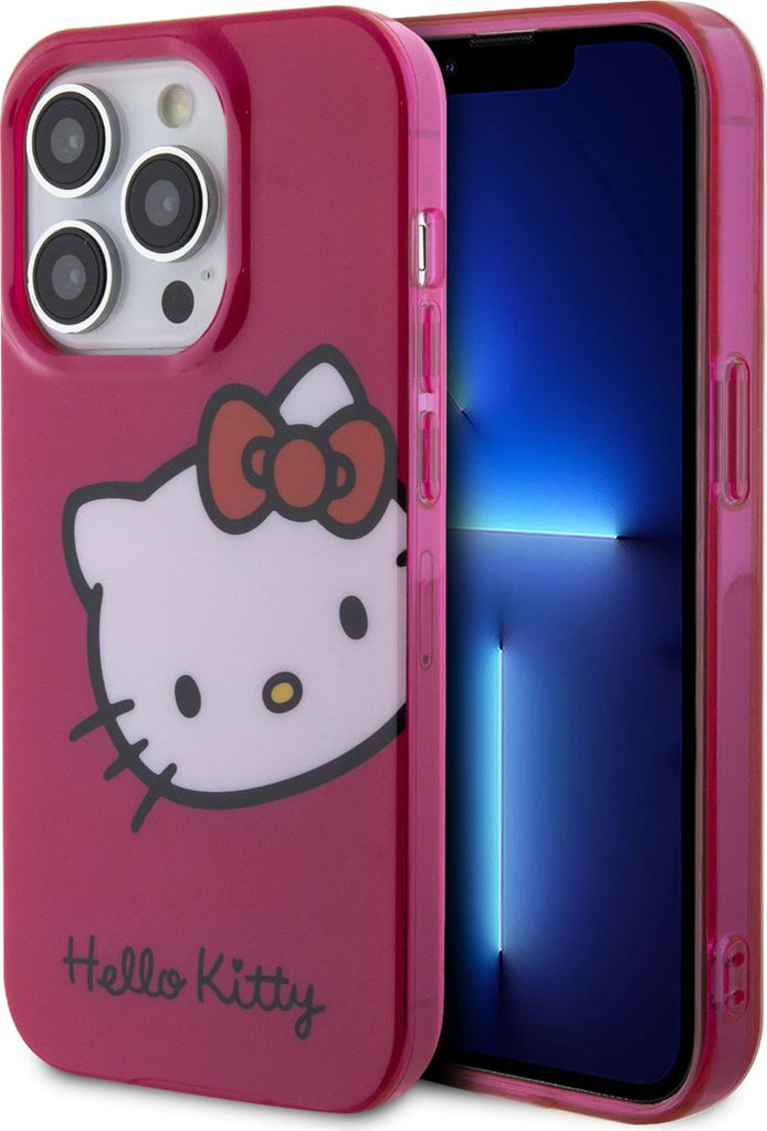 Hello Kitty iPhone 15 Pro TPU Back Cover - Kitty Head - Pink