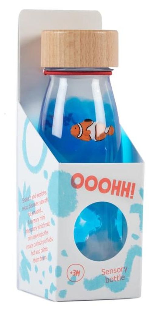 Sensorische Flasche Sound Fisch - 14 x 4 cm - Blau | by Produktbild 