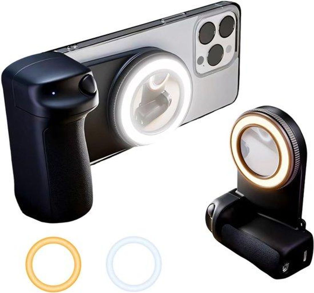 Magnetische LED Selfie Ring Lamp mit Spiegel, oplaadbare, Bluetooth, für iPhone, Video Live Fotoshoots