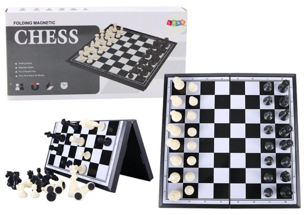 Leantoys Klassisches Schachbrettspiel mit magnetischen Produktbild 