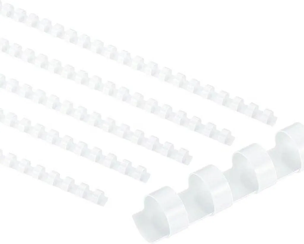 Reliures agrafes plastiques 12mm blanches pour dossiers de 90 pages