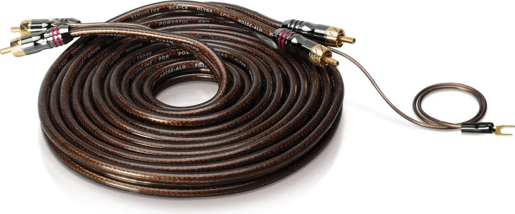 Câble RCA audio pour installation Hi-Fi automobile 3,5m Sinuslive CX35