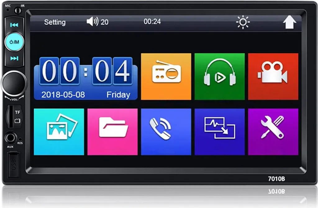 Autoradio 2 Din CarPlay et Android Auto Écran Tactile 7 Pouces MP5