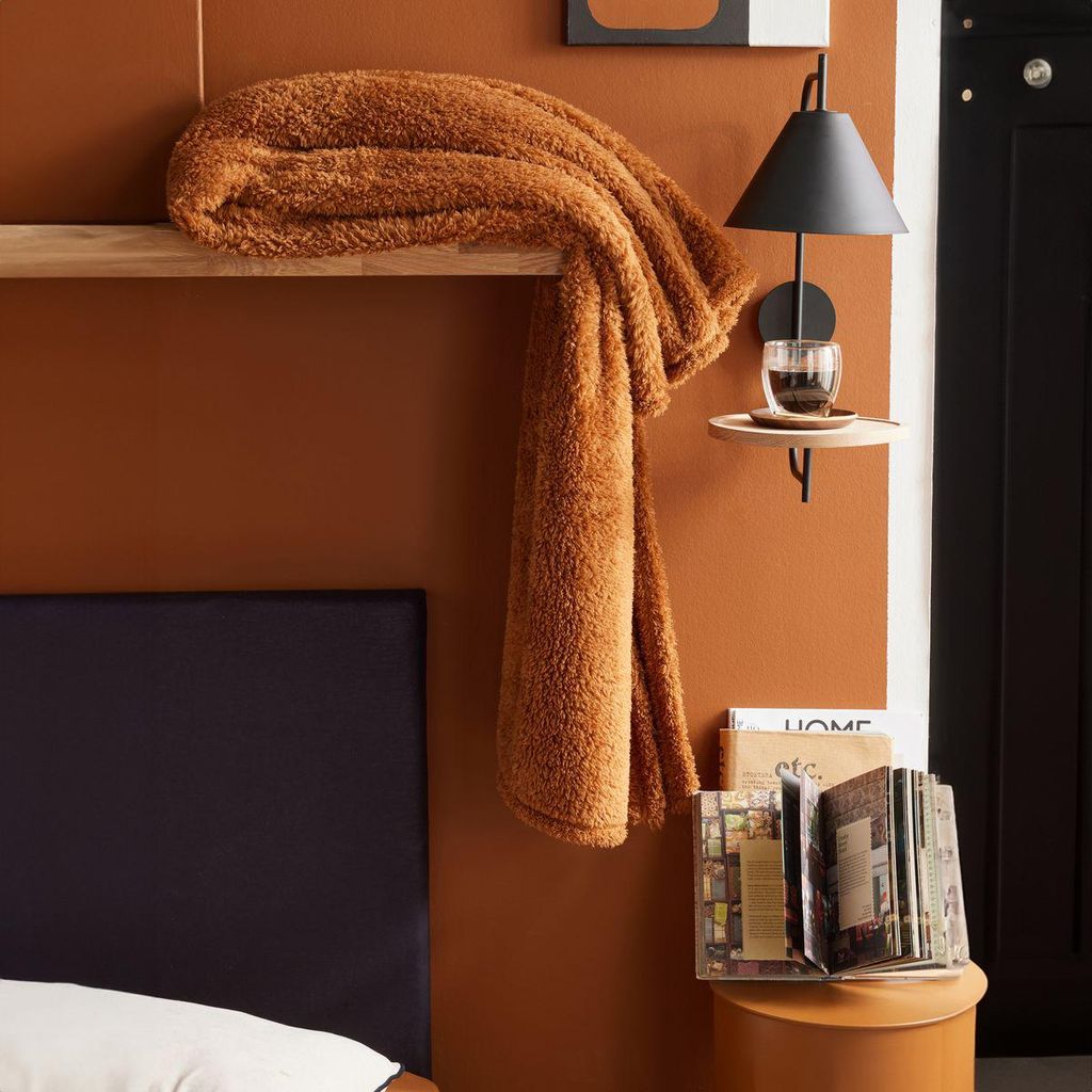 Einfarbige Fleecedecke MOKA