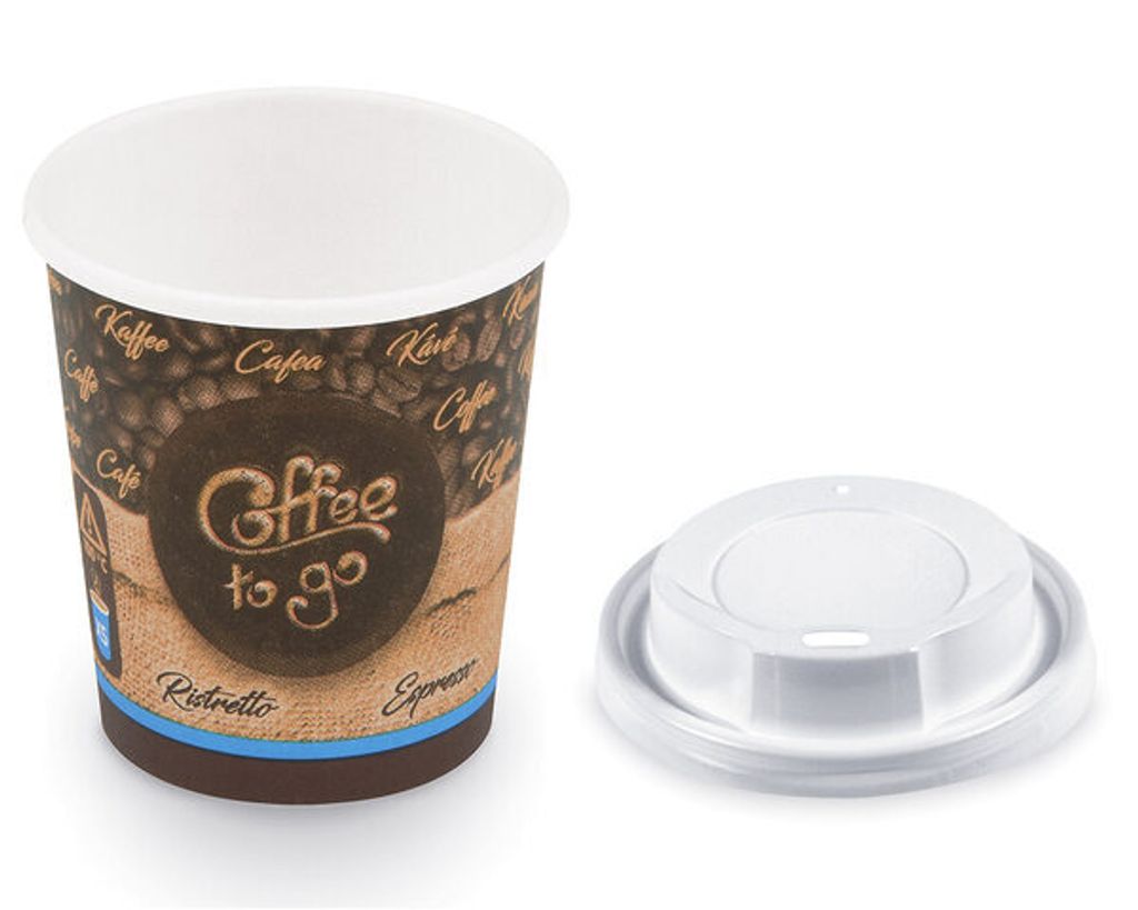 400x Coffee To Go Becher Espresso Ristretto mit Trinkdeckel Produktbild 