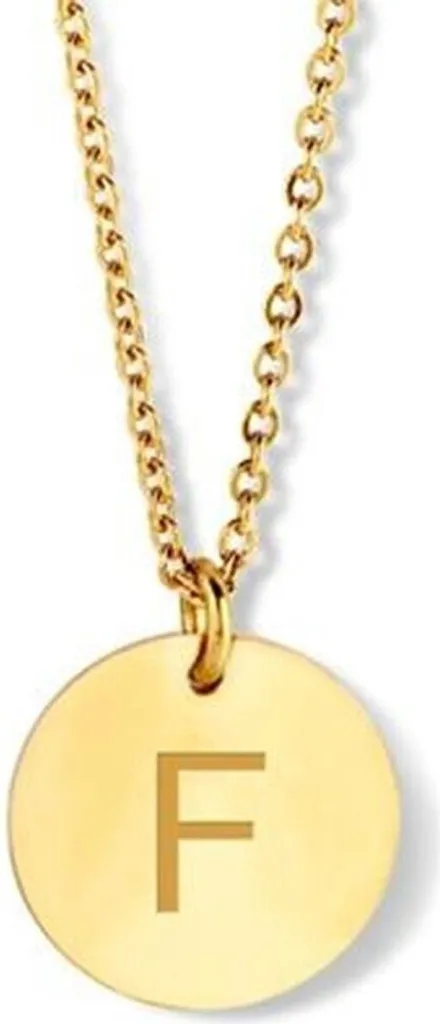 Collana CO88 Mod. 8CN-11057 Iniziale F Acciaio IP Oro | Acquista Online