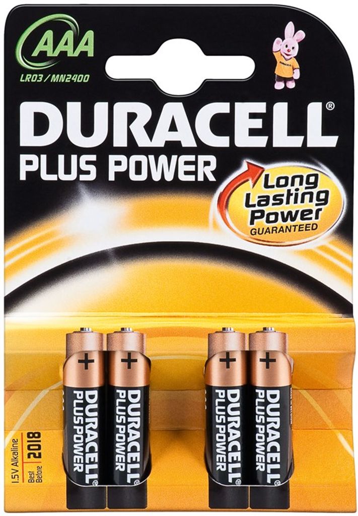 Duracell Plus Power, Baterie na jedno použití, AAA, Obrázek produktu 