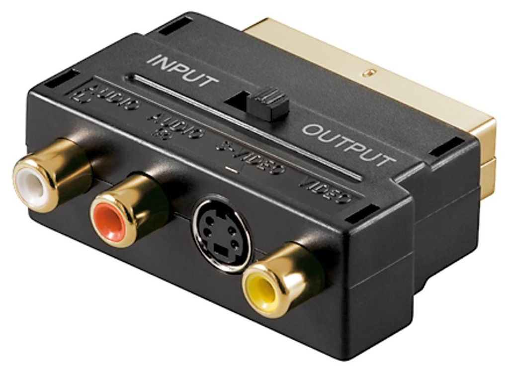goobay Scart zu Composite Audio Video und S Video Adapter Image du produit 