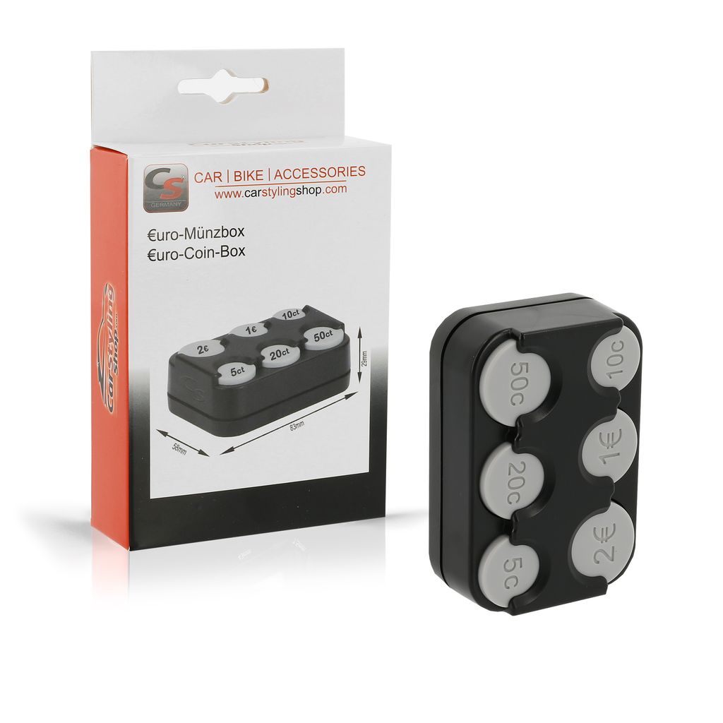 Carstyling Euro Münzbox, Münzenhalter 6 Fächer, Produktbild 
