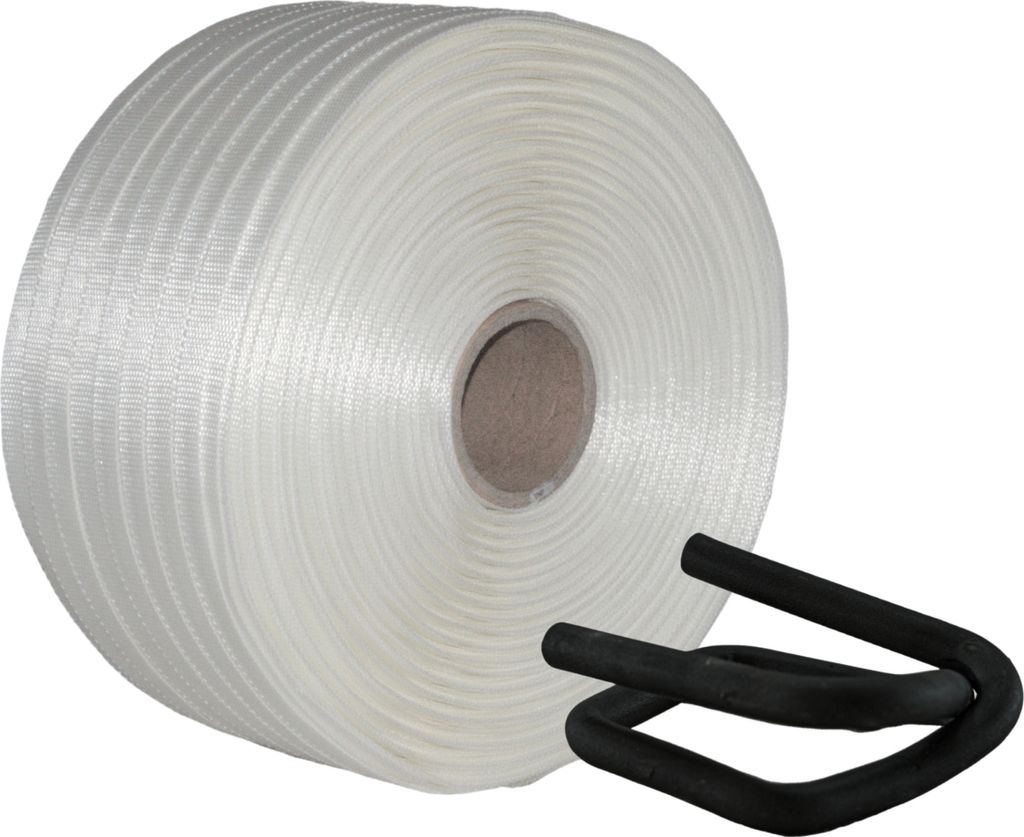 19 mm Textil gewebt Umreifung Set Umreifungsband Phosphatiert Metallklemmen