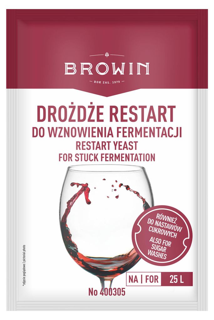 Browin Hefe „Restart“ - 22 g Nachgärhefe für Weine Produktbild 