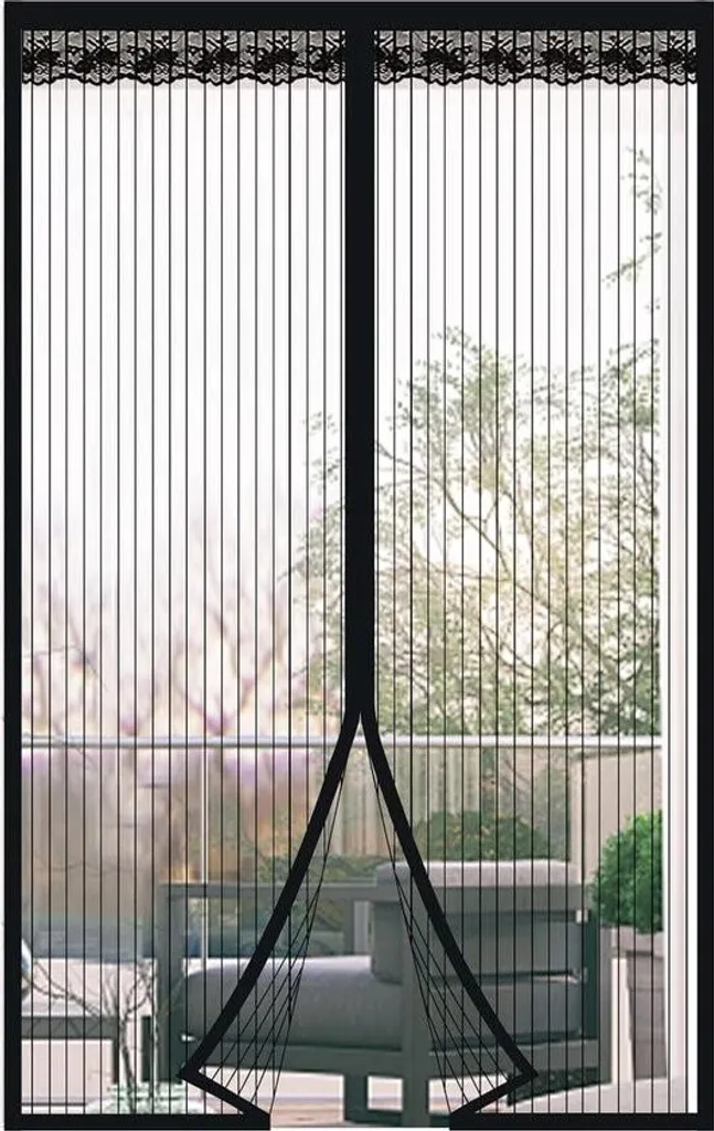 Moustiquaire de porte magnétique sans percer 110x210 cm avec maille fine