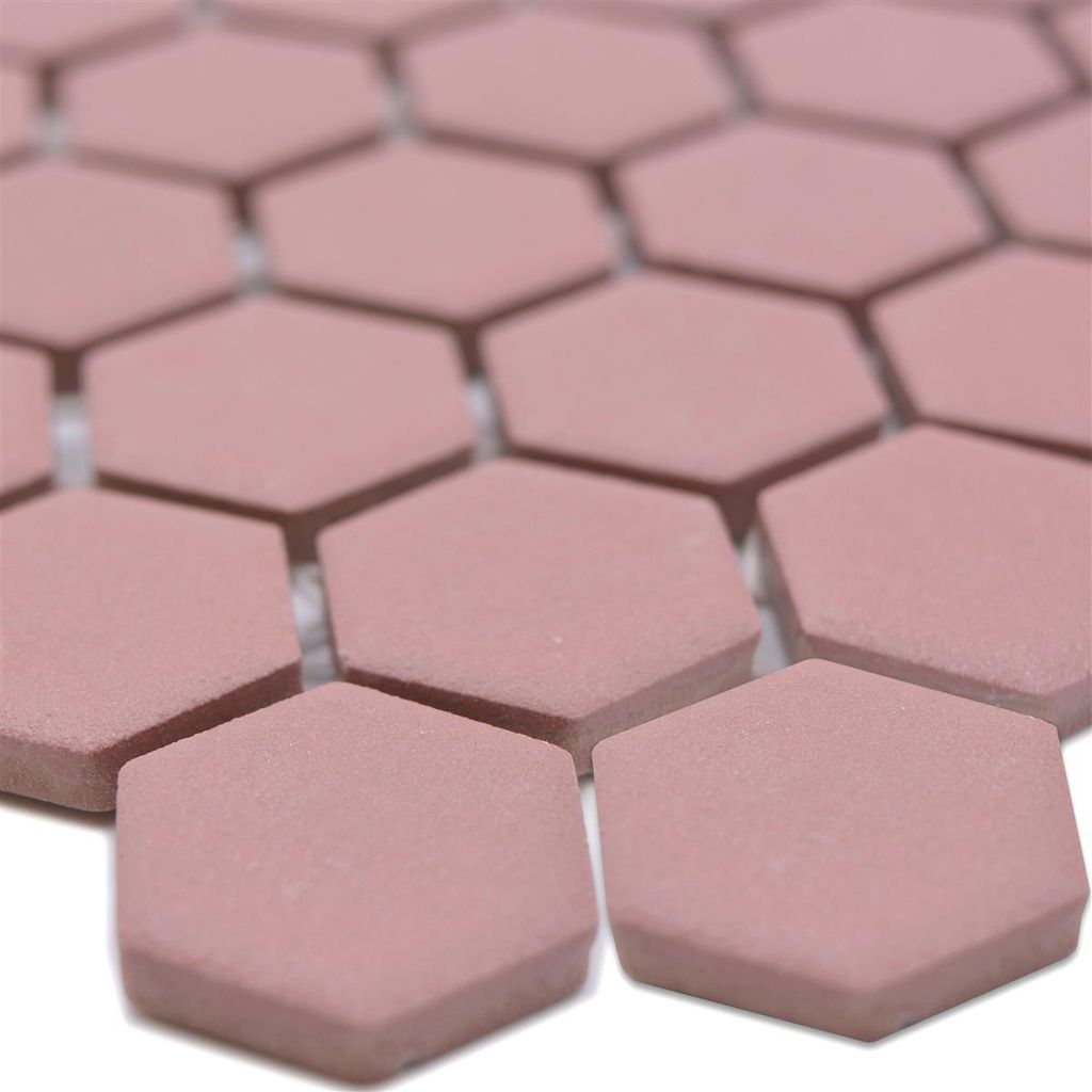 Keramikmosaik Bismarck R10B Hexagon Terracotta H23