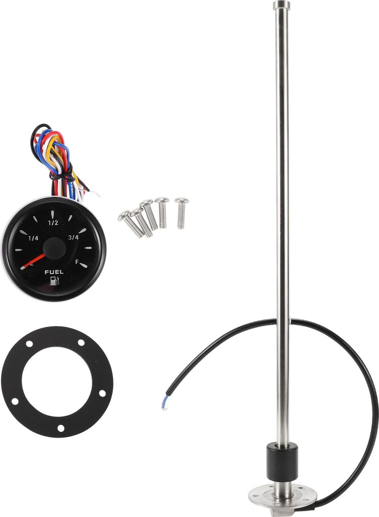 19.69" Kraftstoff-Sendeinheit und Messgerätesatz Boot Kraftstoff-Sendeinheit Marine Kraftstoff-Sender Einheit Metall 1 Satz 0-190 Ohm