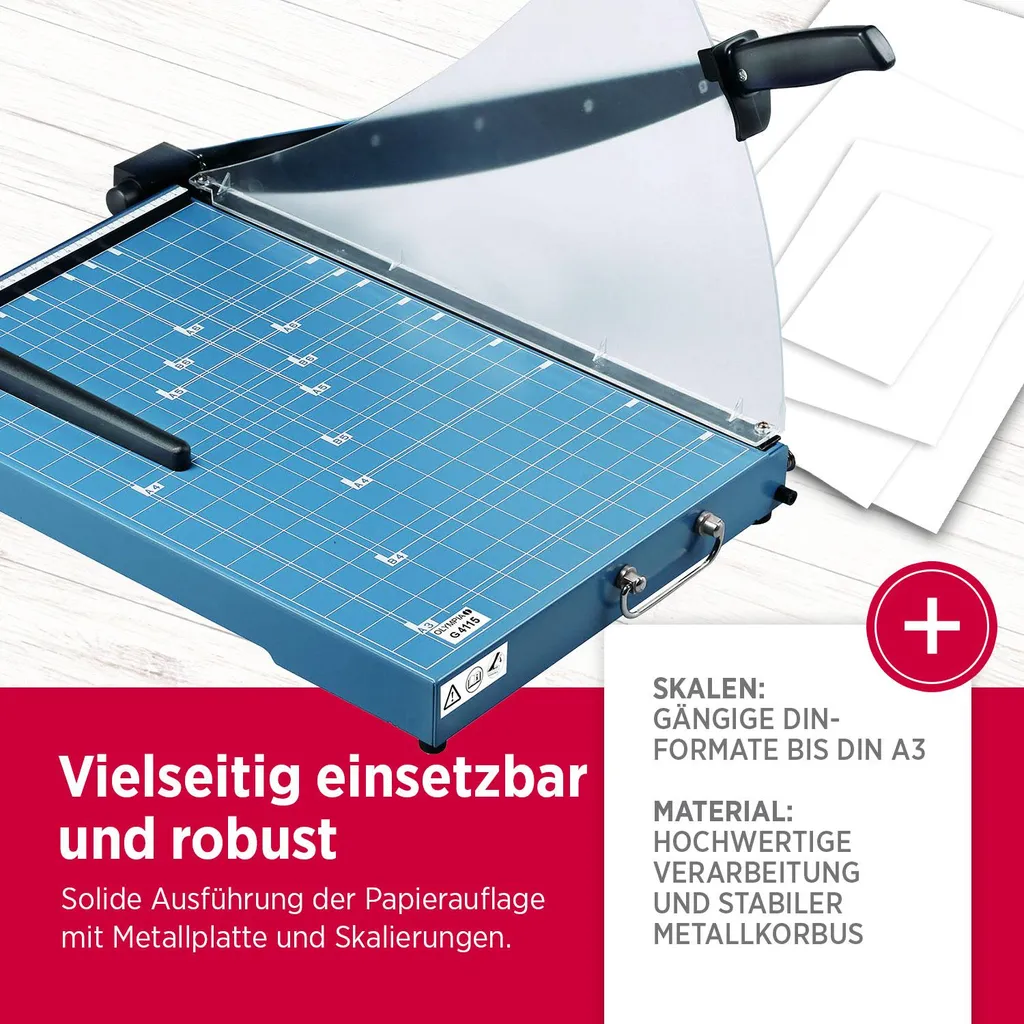 Massicot Olympia G 4415 pour découpe précise de documents 330x448mm