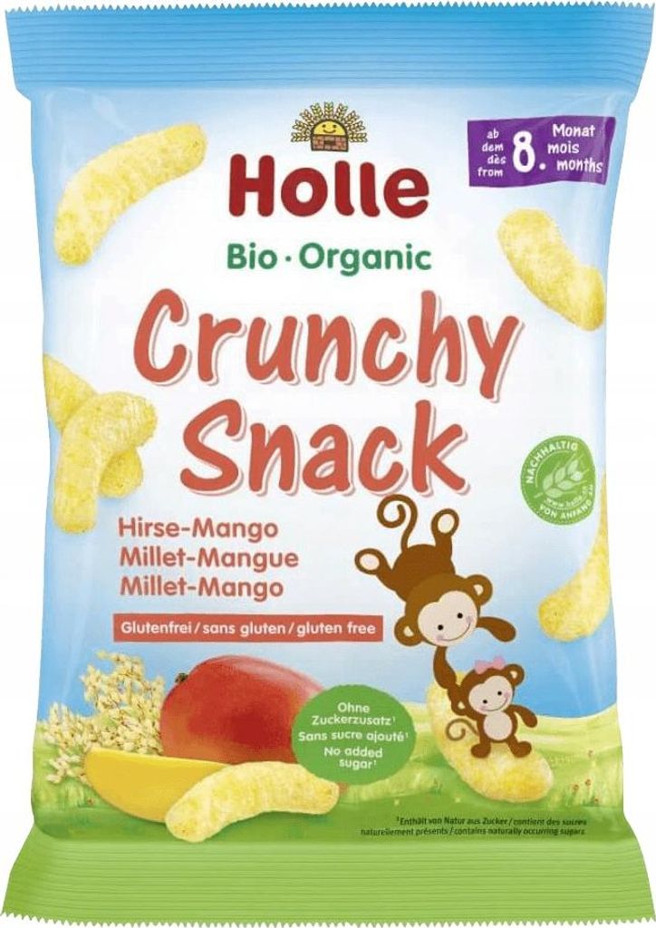 Holle Organic Crunchy Snack Millet-Mango, Vegetable snacks, Produktbild 