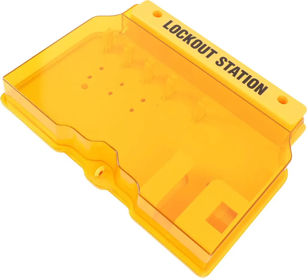 Platine de kit de balisage Lock-Out jaune en PC avec fixations murale