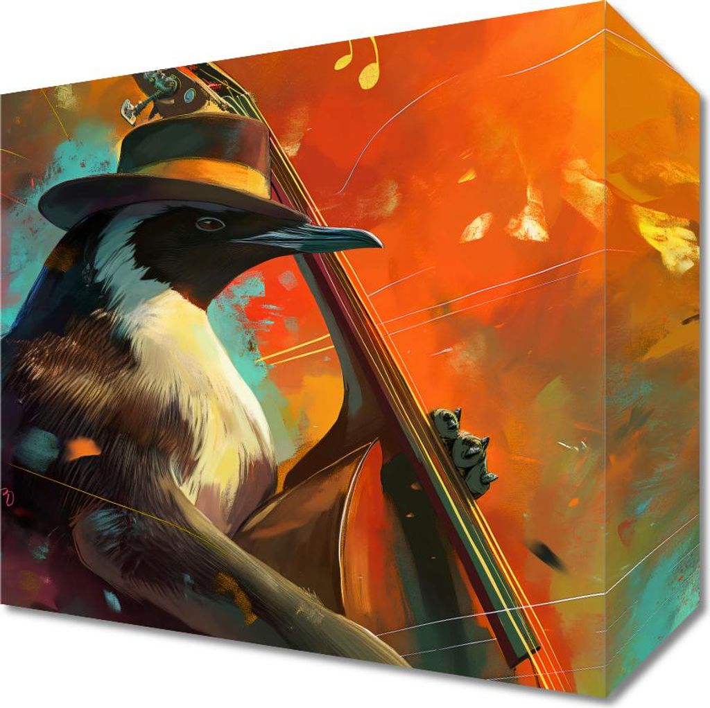 Bild 20x20cm Pinguin Note