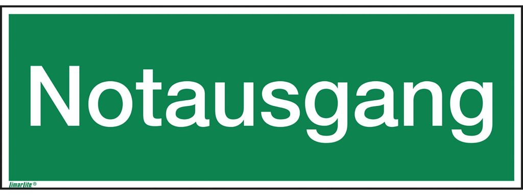 Hinweisschild Notausgang 297x105mm PVC Produktbild 