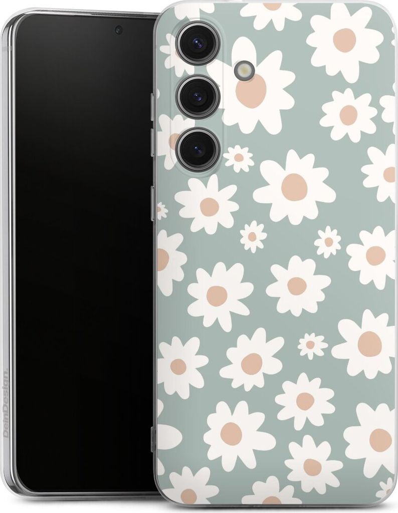DeinDesign Handyhülle für Samsung Galaxy S25+ Silikon Hülle Case Smartphone Schutzhülle Blumen Gänseblume Muster