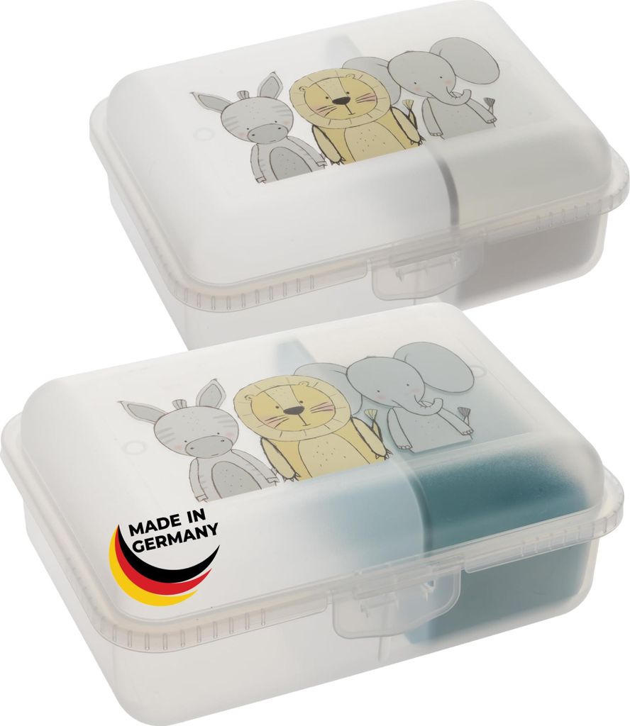 Lunchbox mit Fächern und Trenneinleger, Klickverschluss, stabil, Spülmaschinenfest