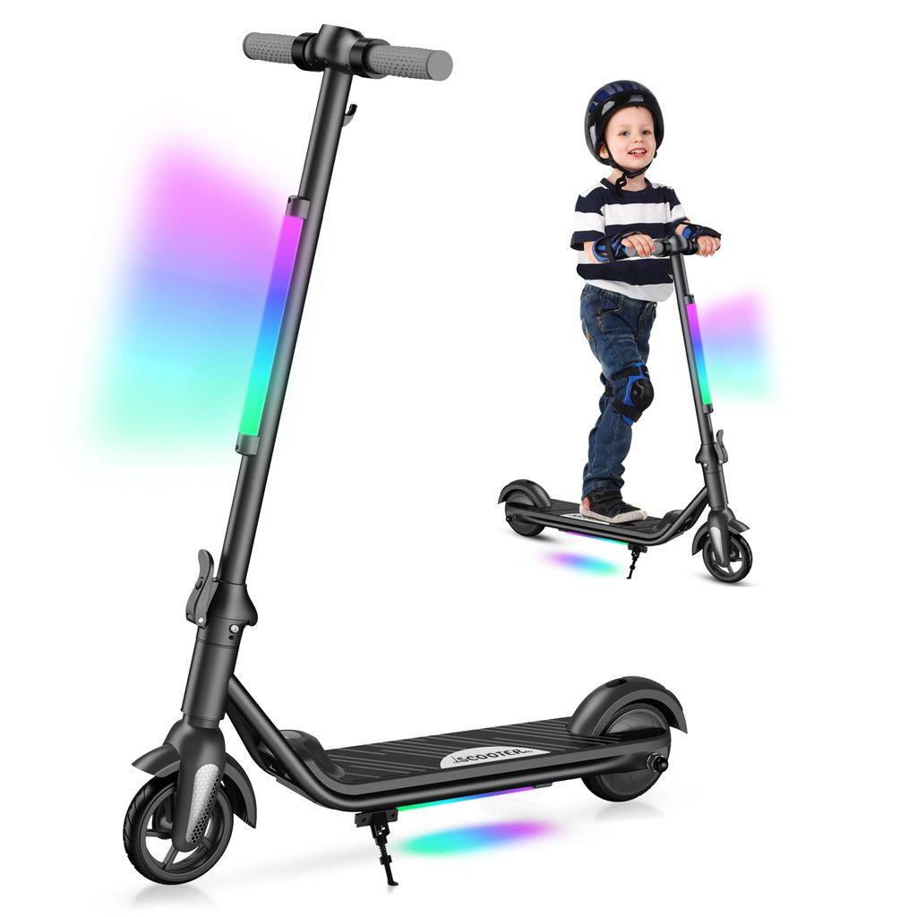 Elektroscooter E-RIDES F602 E-Scooter Für Kinder Ab 6 Jahren- Klappbar- LCD-Anzeige- Reichweite 8km- Max. 12km/h- Batterie 2,6AH- E-Roller Schwarz