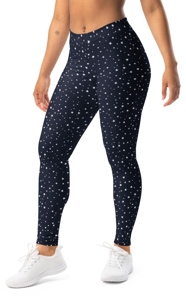 DECALVIBES Damen Leggings Basic Sea of Stars Navy - M