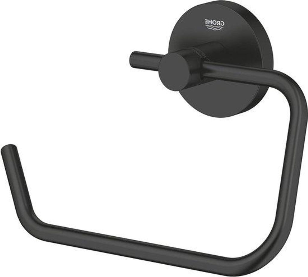 Toilettenpapierhalter mattschwarz 44x119mm leicht montierbar
