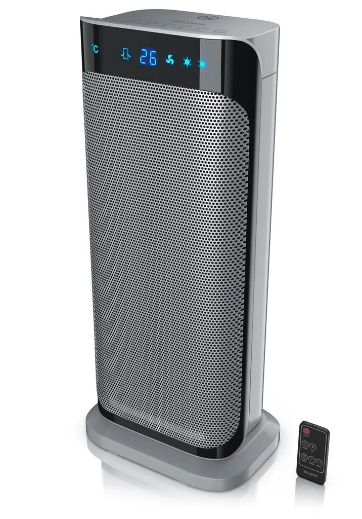 Brandson Radiateur Soufflant Céramique 2000W avec Télécommande - Gris