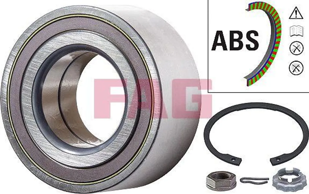 FAG 713 6401 80 Kit de roulements de roue OE 335016 pour Berlingo et 206