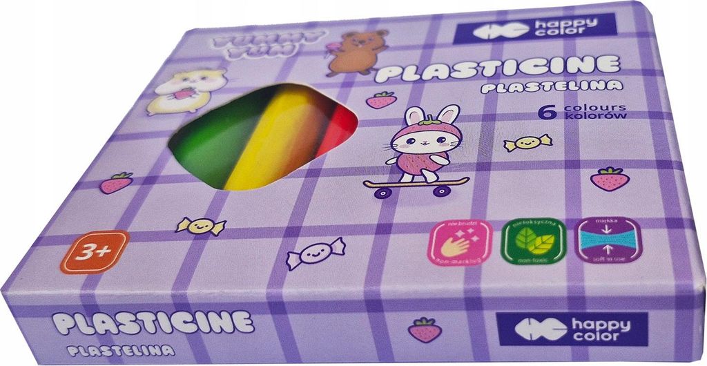 Schule Plastilin 6 Farben Capybara Yummy Happy Color