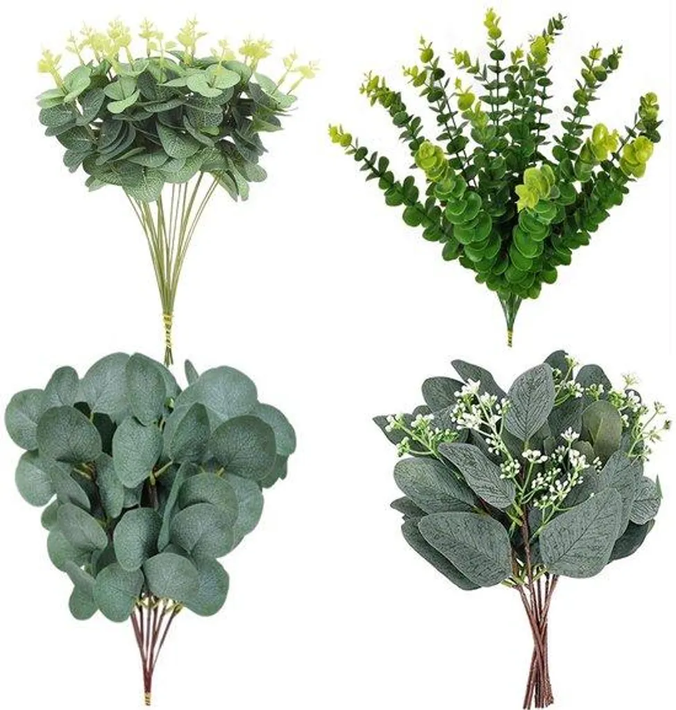 Lot de 40 feuilles d'eucalyptus artificielles - Décoration de mariage