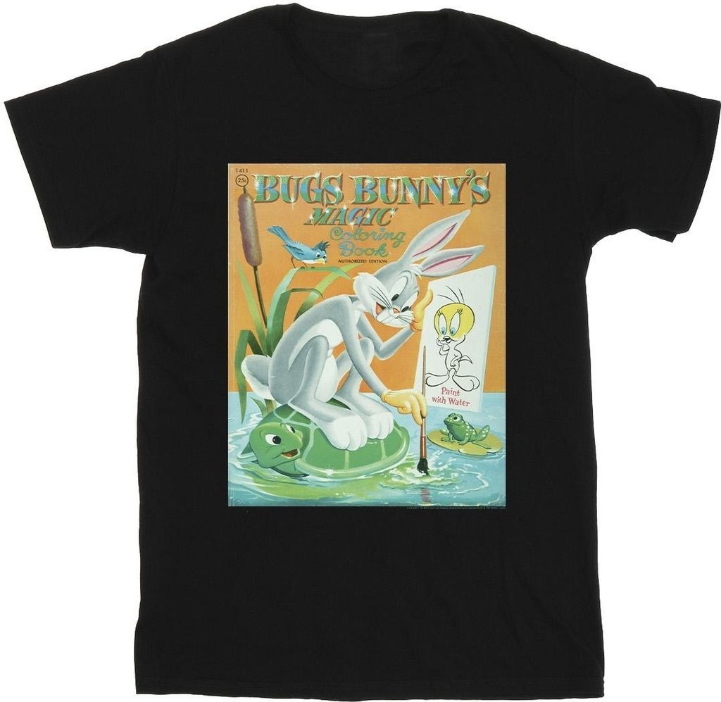 Looney Tunes - "Bugs Bunny Colouring Book" T-Shirt für Herren BI35972 (S) (Schwarz)