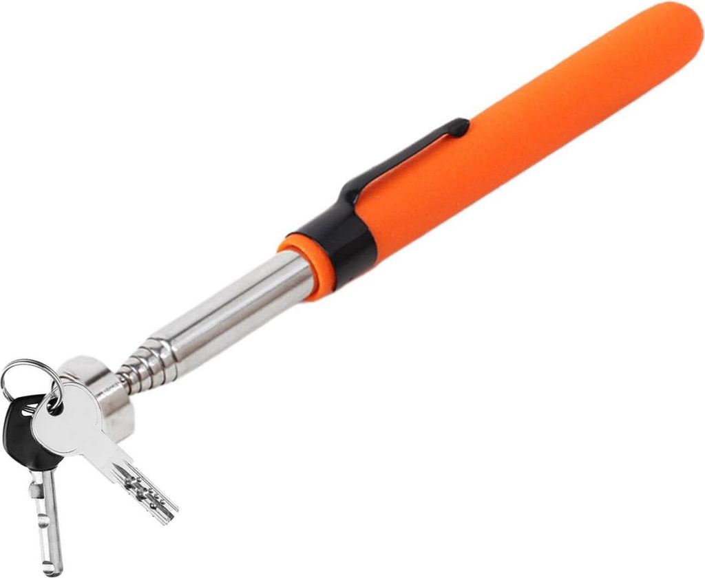Jumada's - Teleskop-Magnetstift - Magnetstab - Magnetgreifer - Werkzeug - Ausziehbar bis 72 cm - Orange