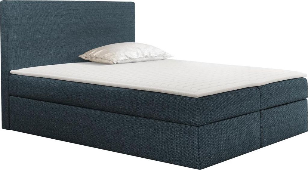 MIRJAN24 Boxspringbett Basic mit Matratzen-Topper, Hauptmatratze, zwei Bettkästen für die Bettwäsche (Farbe: Muna 19, Größe: 180x200 cm)
