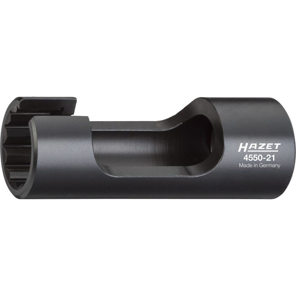 Hazet Einspritzleitungsschlüssel 1/2 (12,5 mm) Vierkant hohl, Außen Doppelsechskant Profil, SW 21 mm