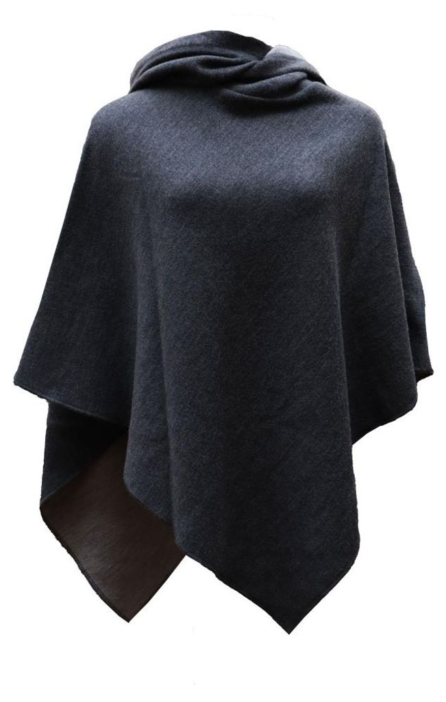 Mufflon Mu-Maxi Poncho granit/stone one size Produktbild 