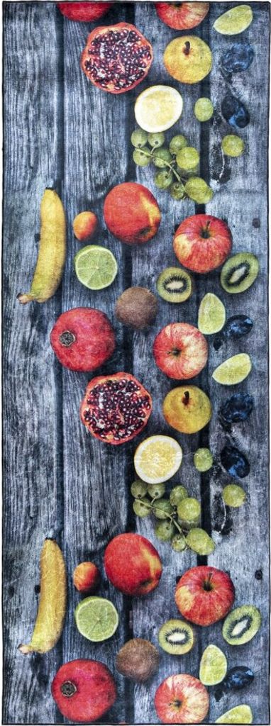 Küchen-Teppich Mazovia - Teppich für die Küche, Muster: Obst - Rutschfest, Maschinenwaschbar - 60 x 200 cm