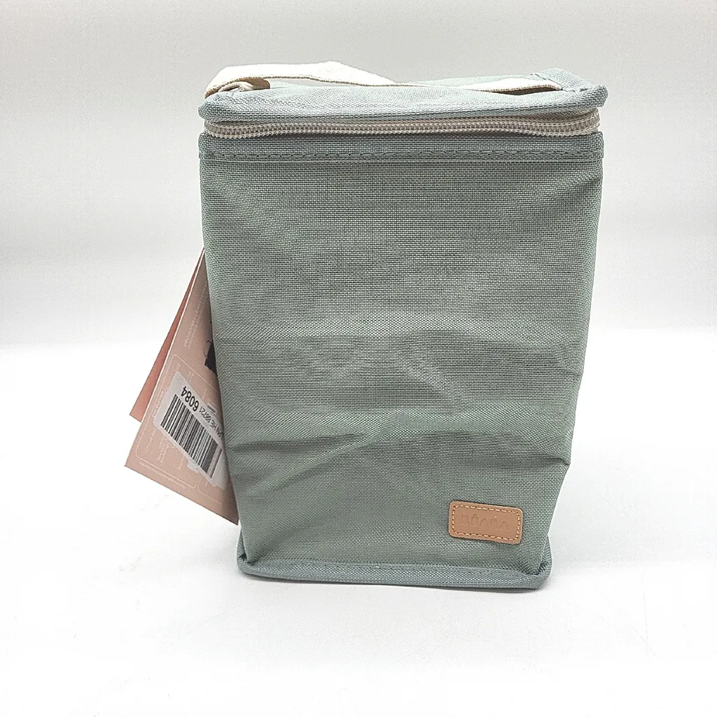 Borsa isolante Béaba per neonati, grande capacità, trasporto, pasti completi, materiale morbido, pieghevole, tessuto impermeabile, verde salvia