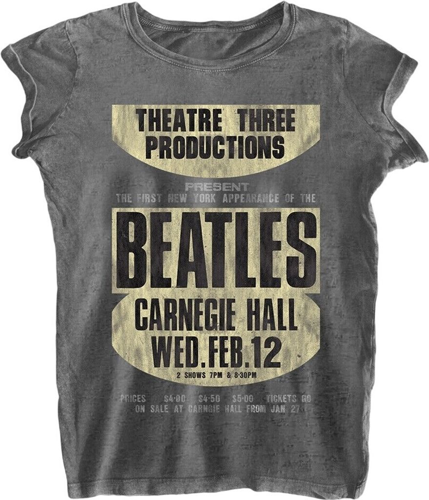 The Beatles - "Carnegie Hall" T-Shirt für Damen RO1620 (XS) (Anthrazit)