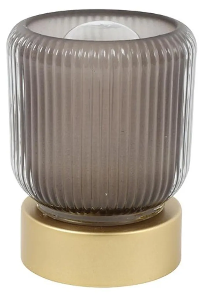 Petite lampe LED décorative grise 8x11cm éclairage doux et stable