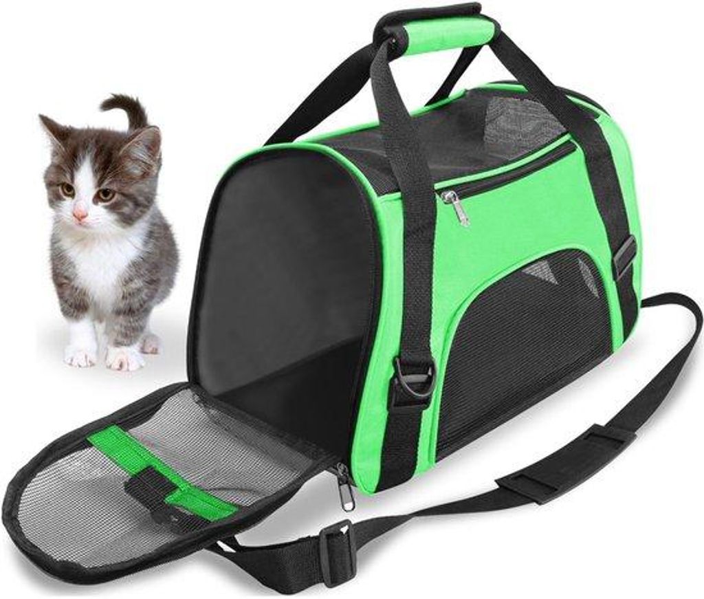 Kleiner Hunde- und Katzentas - Medizinbeutel für kleine Katzen - tragbar und opfaltas - für Hunde und Katzen bis 6kg - 53*26*36CM