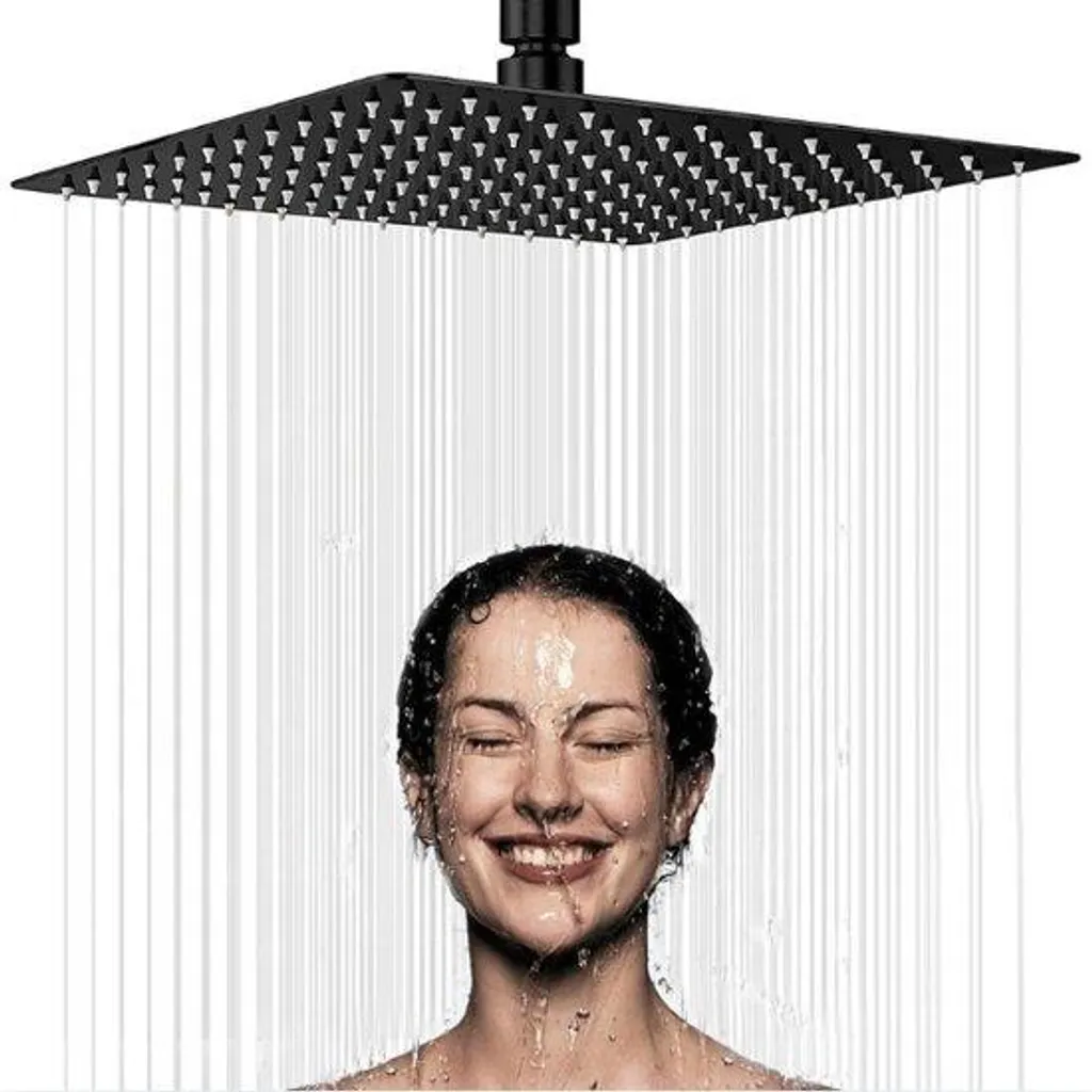 Douche à jet pluie style moderne chromé avec buses anticalcaire 20cm