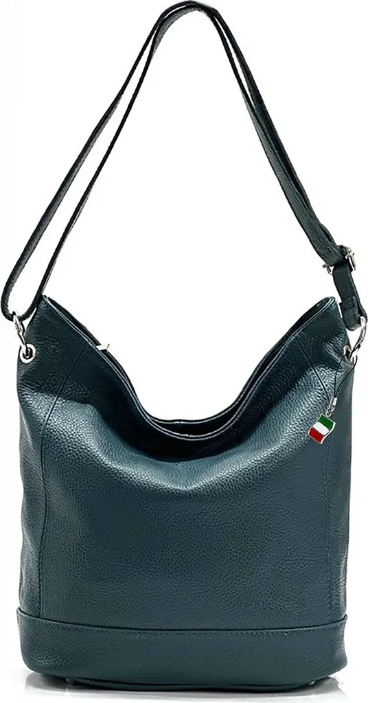 Florence Sac en cuir turquoise OTF159T - Sac à bandoulière Shopper chic