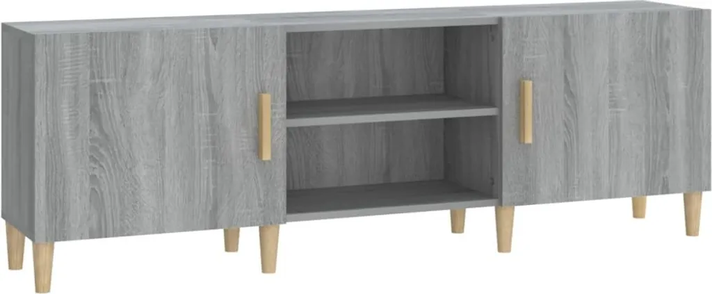 Mobile TV Economico Grigio Sonoma 150cm | Arredo Pratico e Solido