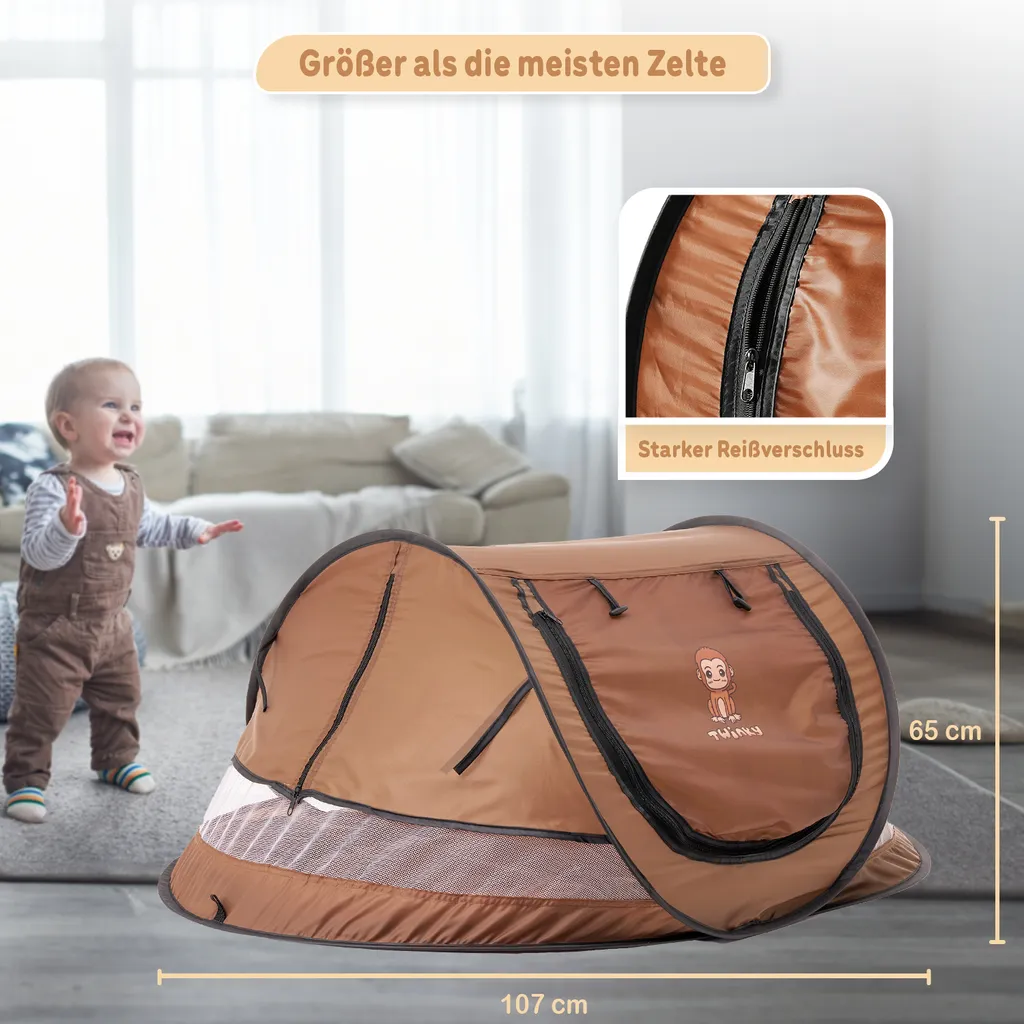 Lit de Bébé Nomade pour Vacances et Sorties avec Matelas Confortable