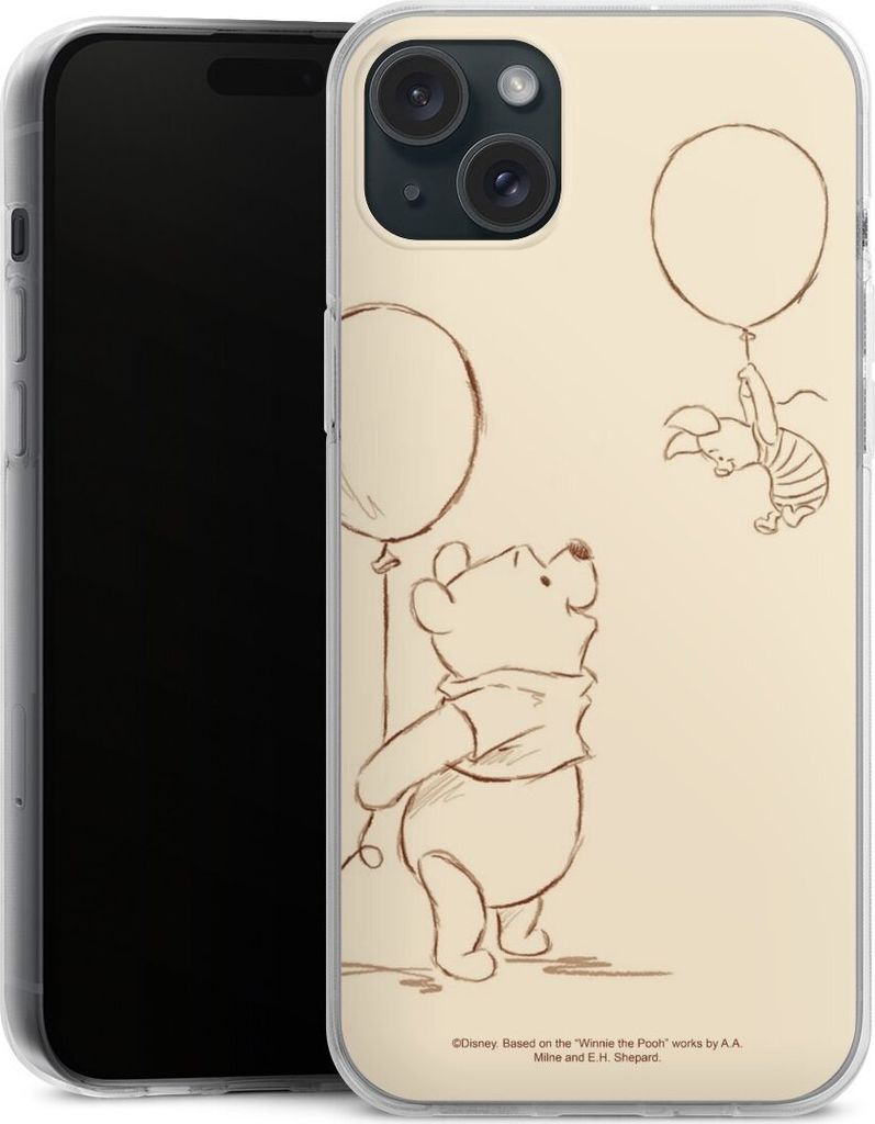 DeinDesign Handyhülle für Apple iPhone 15 Plus Silikon Hülle Case Smartphone Schutzhülle Disney Offizielles Lizenzprodukt Winnie Puuh