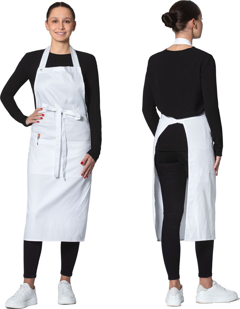 Schürze mit Latz 65% Polyester, 35% Viskose, 75x100 cm Produktbild 