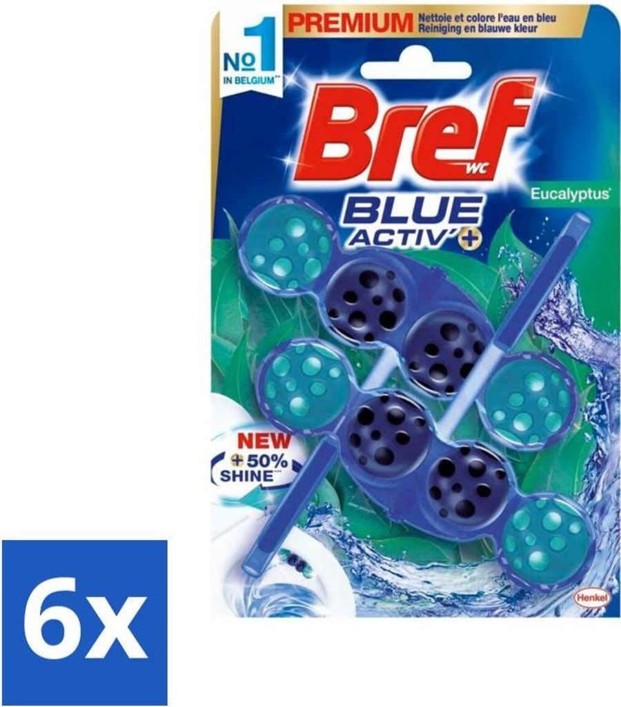 Bref Toiletblok Blue Activ Eucalyptus 2 Stück - Vorteilspack - 6 Stücke